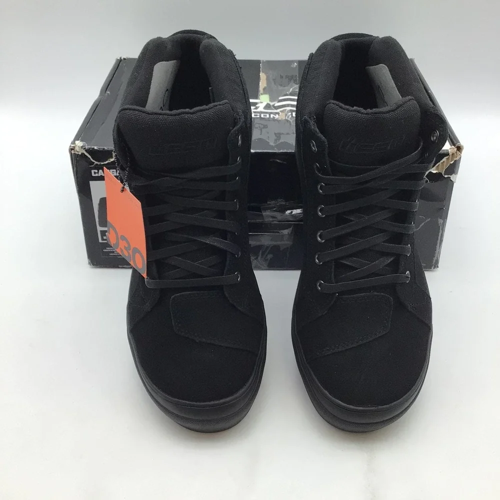 ICON‎ Mens Stealth Carga CE Black Textile Motorcycle Riding Boots Size 12 NEW